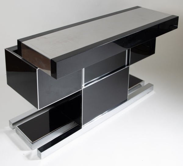 70's bar cabinet designed by Willy Rizzo for Sabot - COLLECTORS RDAM
