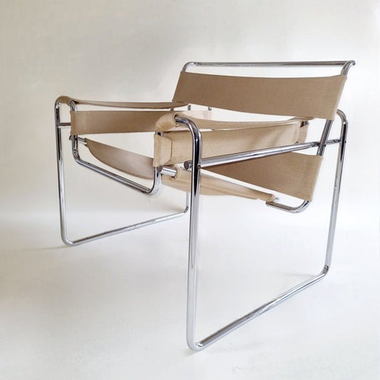 60s Wassily chair in canvas by Marcel Breuer, made by Gavina - COLLECTORS RDAM