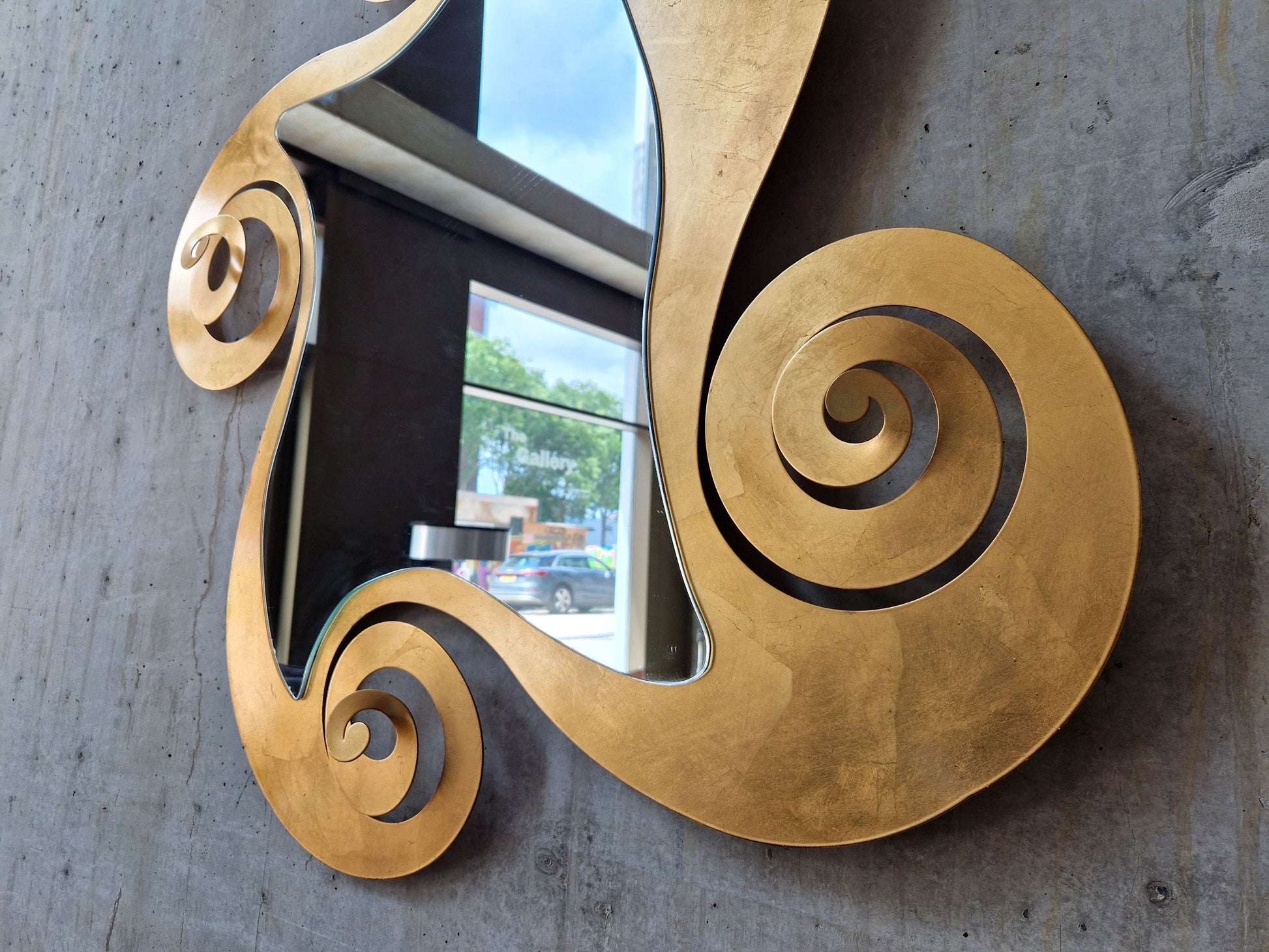 Arti E Mestieri Gilded Postmodern Mirror, Italy - COLLECTORS RDAM