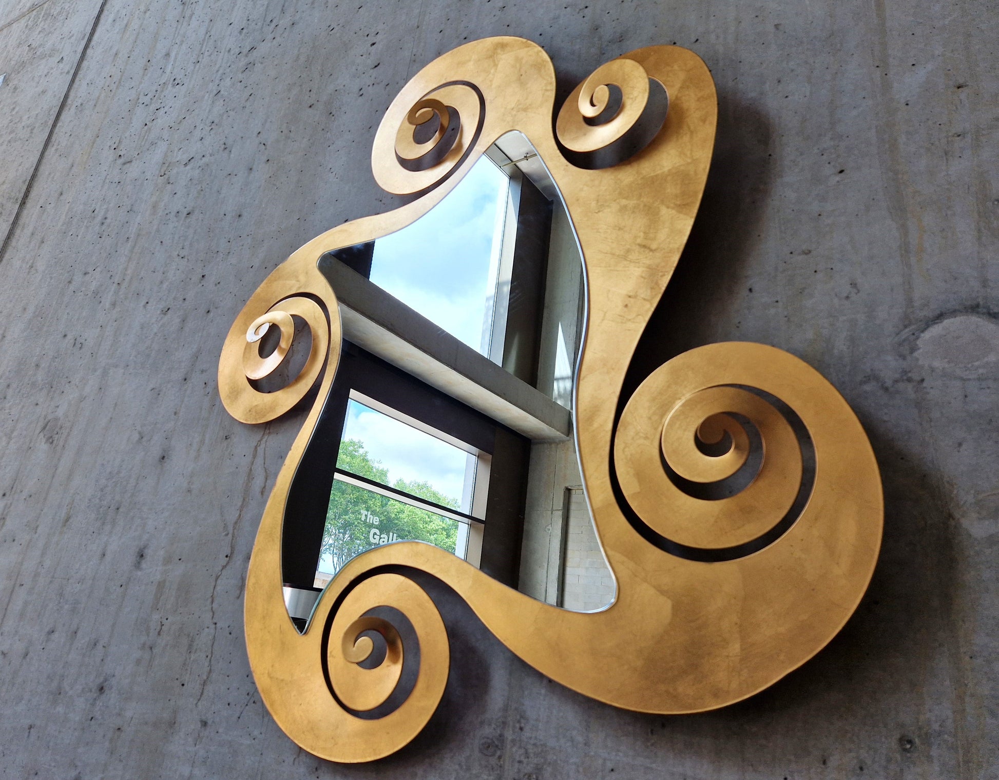 Arti E Mestieri Gilded Postmodern Mirror, Italy - COLLECTORS RDAM