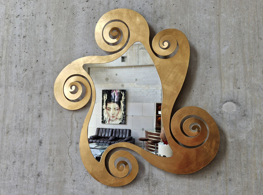 Arti E Mestieri Gilded Postmodern Mirror, Italy - COLLECTORS RDAM