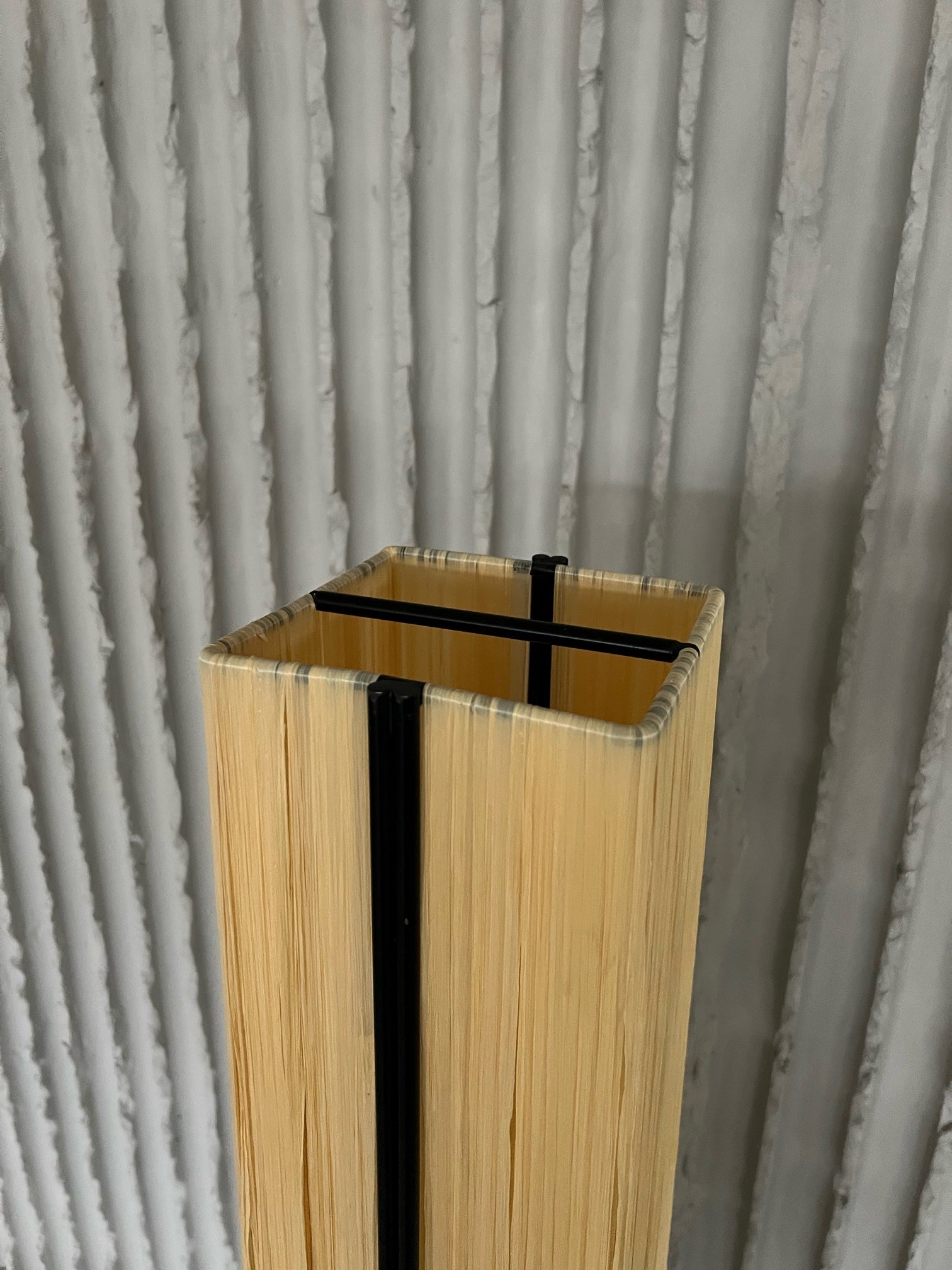 French steel and raffia floor lamp - COLLECTORS RDAM