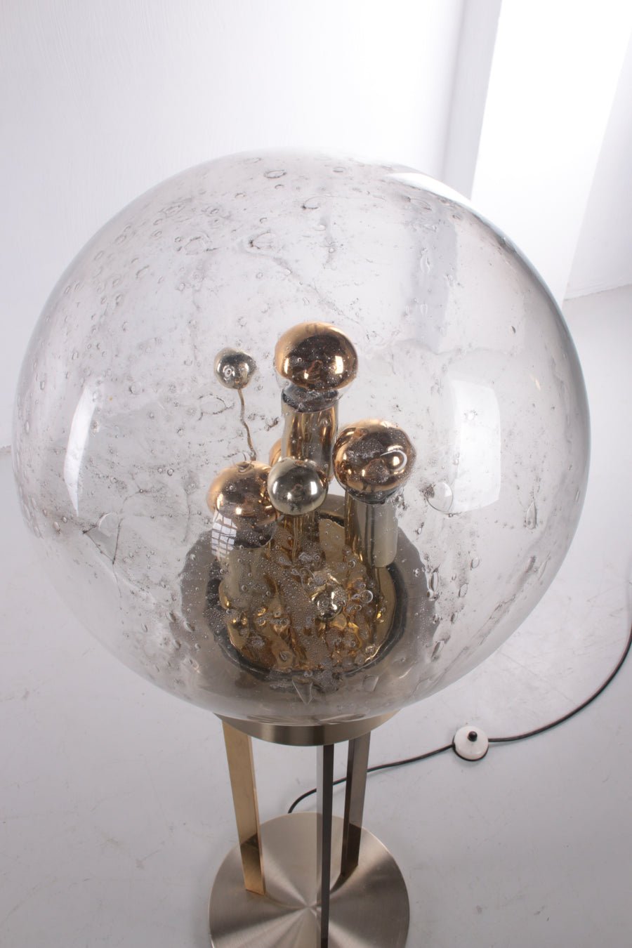 Gold "Sputnik" Floor Lamp by Doria Leuchten, Germany, 1970s - COLLECTORS RDAM