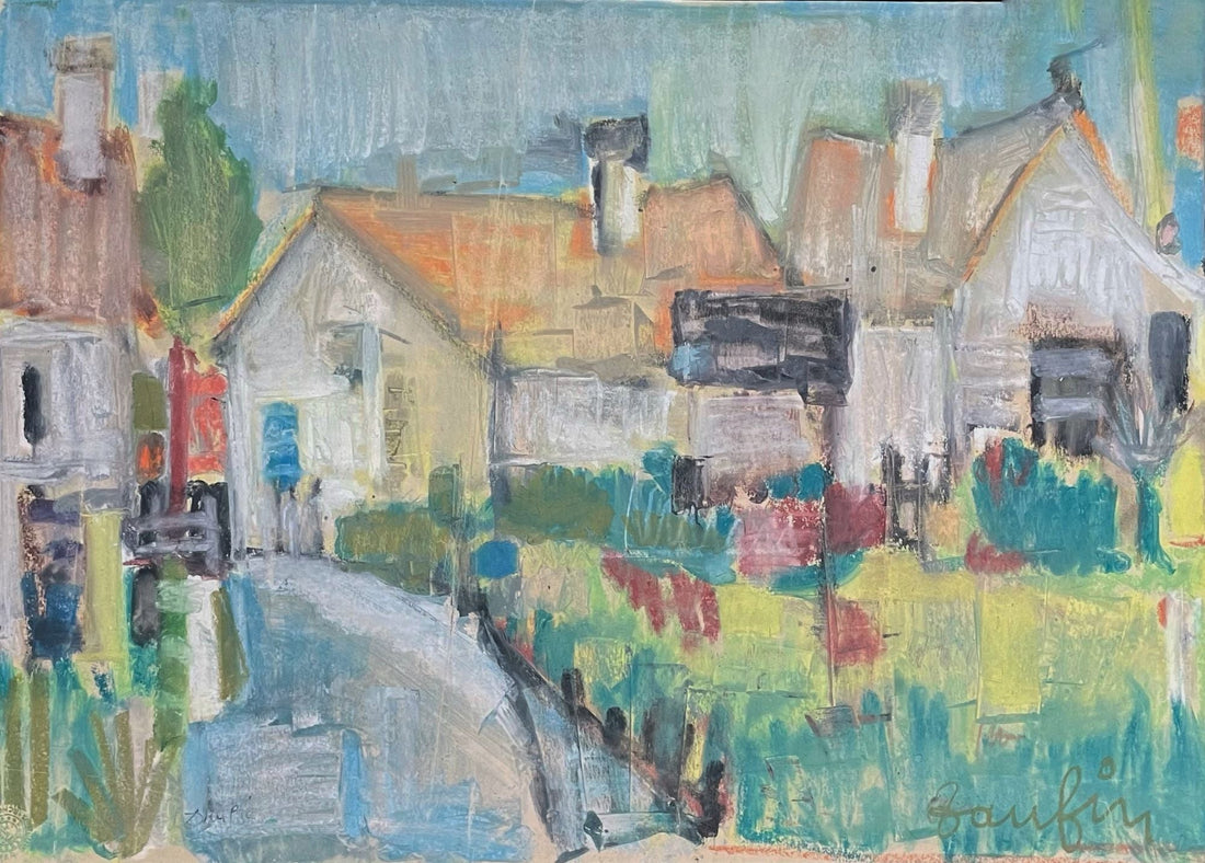 Painting, gouache and pastel chalk, Jacques Daufin, 1960s - COLLECTORS RDAM