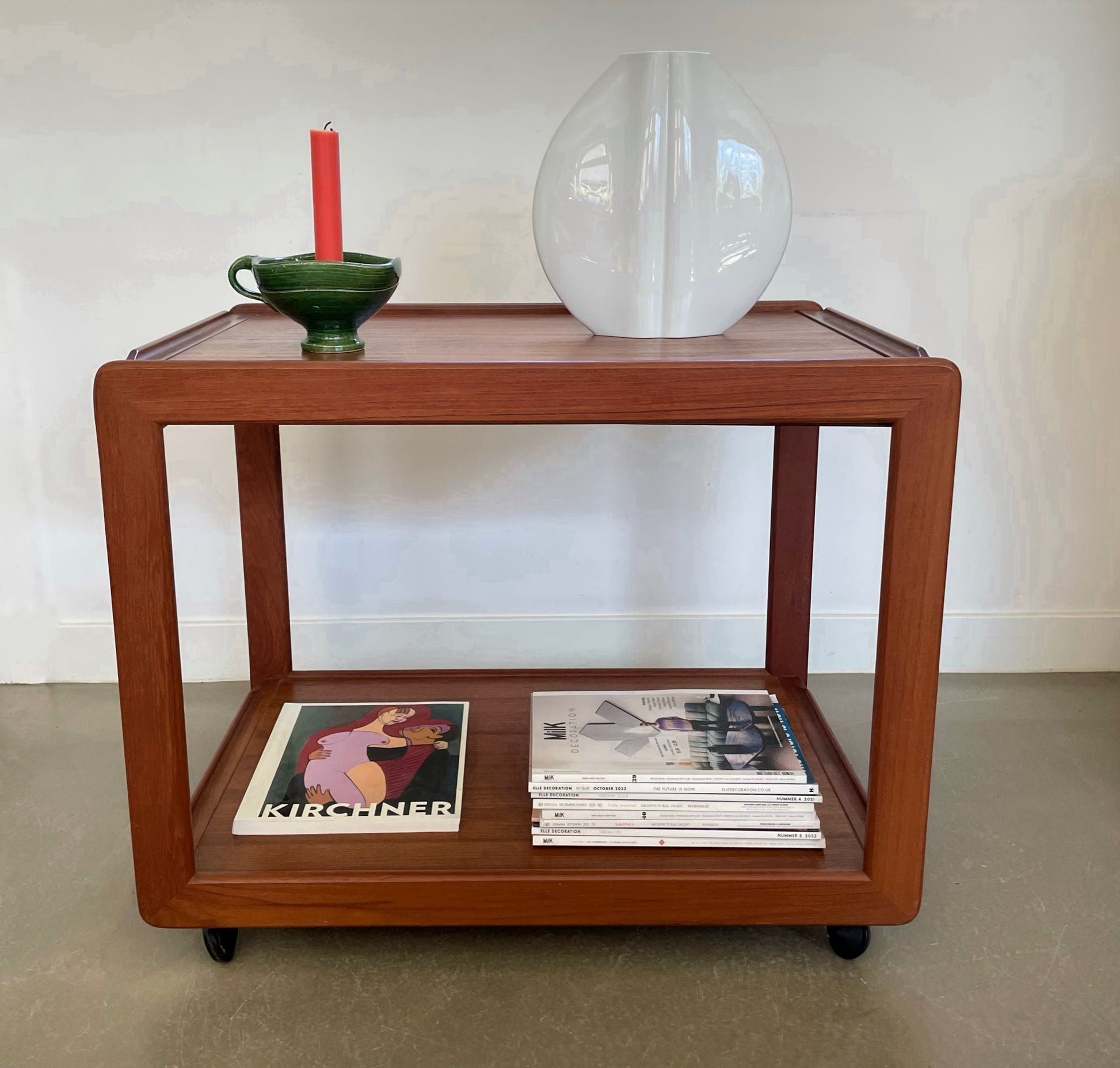 Scandinavian design teak bar cart, trolley, side table, 1960s - COLLECTORS RDAM
