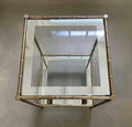 Solid brass, faux - bamboo side table, Maison Bagués, 1950s, France - COLLECTORS RDAM