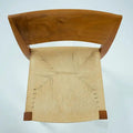 Walnut and papercord dining chairs by Molteni &C, stackable, 4, Italy 1990s - COLLECTORS RDAM